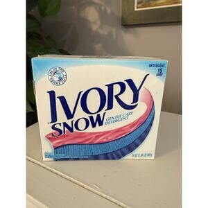 Ivory Snow Gentle Care Laundry Detergent Powder Gentle Cycle 24 OZ 15 Loads NOS